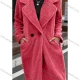 Wholesale Women's Casual Plain Lapel Pockets Double Breasted Long Sleeve Fluffy OverCoat 24# Clothing Wholesale Market Liuhua