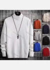Wholesale Men's Casual Plain Mock Neck Long Sleeve Sweater - Liuhuamall