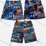 Wholesale Men's Vacation Patchwork Letter Print Drawstring Beach Shorts 180# preview