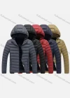 Wholesale Men's Casual Hooded Long Sleeve Zipper Plain Puffer Jacket - Liuhuamall