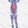 Wholesale Women's African Vintage Round Neck Plus Size Milk Silk Tribal Print 2 Piece Set preview
