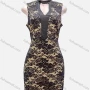 Wholesale Women's Guipure Lace Mock Neck Short Tank Dress preview