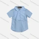 Wholesale Boy's Casual Plain Collared Short Sleeve Button Front Curved Hem Polo Shirt 003# Purple Clothing Wholesale Market Liuhua