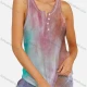 Wholesale Women's Casual Tie Dye Notched Neck Button Tank Top & Drawstring Shorts Set 3# Guangzhou Clothing Wholesale Market & Suppliers -LIUHUAMALL