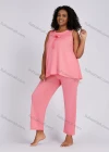 Wholesale Women's Casual Lounge Bow Know Plain Sleeveless Tank Top Pajamas 2 Piece Set 152# - Liuhuamall