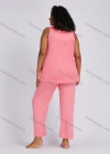 Wholesale Women's Casual Lounge Bow Know Plain Sleeveless Tank Top Pajamas 2 Piece Set 152# - Liuhuamall