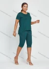 Wholesale Women's Daily Short Sleeve Round Neck T-shirt 2 Piece Set - Liuhuamall
