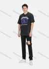 Wholesale Men's Round Neck Short Sleeve Graphic Letter Hip Hop Loose Fit T-shirt - Liuhuamall