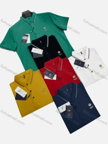 Wholesale Men's Casual Labelled Short Sleeve Polo Shirt, LIUHUA CLOTHING WHOLESALE