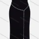 Wholesale Rhinestones Decor Metal Waist Chain QDLF2309# Silver Clothing Wholesale Market Liuhua