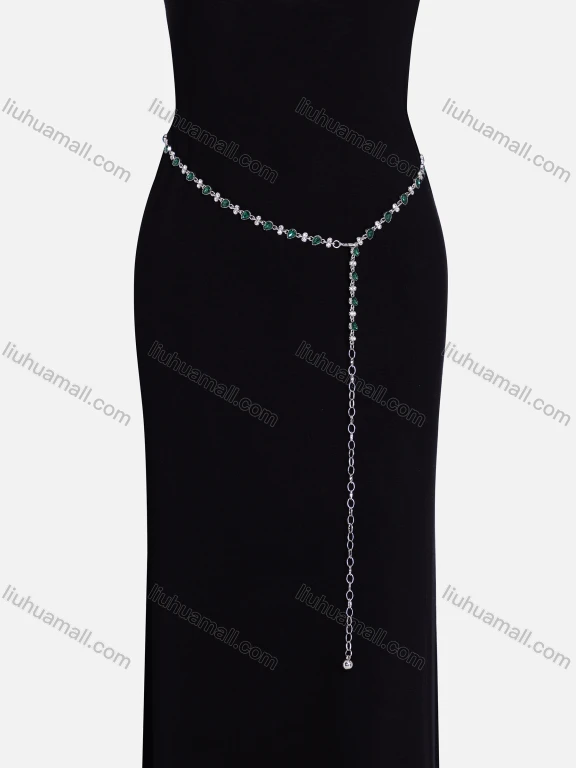 Wholesale Rhinestones Decor Metal Waist Chain QDLF2309#