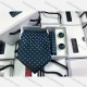 Wholesale Men's Trendy Polka Dot Tie & Pocket Square & Pair Cufflinks Sets Navy Clothing Wholesale Market Liuhua