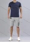 Wholesale Men's Letter Graphic Athletic Workout Breathable Elastic Waist Shorts Y7147# - Liuhuamall