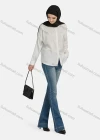 Wholesale Women's Casual Plain Collared Long Sleeve Shirt 1169# - Liuhuamall