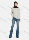 Wholesale Women's Casual Plain Collared Long Sleeve Shirt 1169# - Liuhuamall