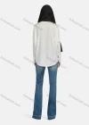 Wholesale Women's Casual Plain Collared Long Sleeve Shirt 1169# - Liuhuamall
