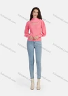 Wholesale Women's Casual Mock Neck Long Sleeve Cut Out Ribbed Knit Sweater 1203# - Liuhuamall