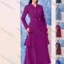 Wholesale Women's Plain Wrap Lapel Double Breasted Long Sleeve Layered Maxi Blazer Dress preview