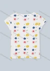 Wholesale Women's Scoop Neck Short Sleeve Cartoon Floral Print Casual T-Shirt 9196# - Liuhuamall