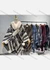 Wholesale Women's Causal Fashion Allover Print Fuzzy Cape - Liuhuamall
