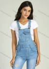 Wholesale Women's Casual Adjustable Strap Distressed Ripped Skinny Denim Overall - Liuhuamall