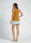 Wholesale Women's Chiffon Floral Print Ruched Cami Top - Liuhuamall