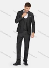 Wholesale Men's Formal Lapel Plain Pockets Blazer & Double Breasted Vest & Pant 3 Pieces Suit Sets - Liuhuamall