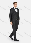 Wholesale Men's Formal Lapel Plain Pockets Blazer & Double Breasted Vest & Pant 3 Pieces Suit Sets - Liuhuamall