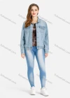 Wholesale Women's Basics Loose Fit Multiple Pockets Button Down Denim Jacket - Liuhuamall