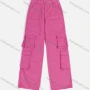 Wholesale Women's Casual Multiple Pockets Plain Long Cargo Pant 7004# preview