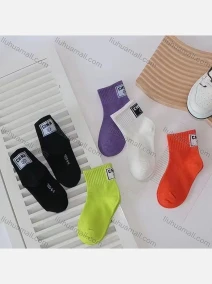 Wholesale Kid's Label Print Cotton Socks, LIUHUA CLOTHING WHOLESALE