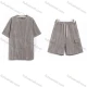 Wholesale Men's Casual Tie-Dye Short Sleeve T-Shirt and Cargo Shorts Set #ST017 Gray Clothing Wholesale Market Liuhua