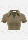 Wholesale Women's Casual Plain V Neck Crop Tops & Flare Leg Pants 2 Piece Set - Liuhuamall