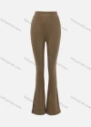 Wholesale Women's Casual Plain V Neck Crop Tops & Flare Leg Pants 2 Piece Set - Liuhuamall