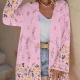 Wholesale Women's Casual Vintage Floral Print Long Sleeve Cardigan 63# Clothing Wholesale Market Liuhua