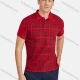 Wholesale Men's Casual Greek Key Print Short Sleeve Polo Shirts Red Clothing Wholesale Market Liuhua