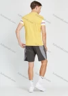 Wholesale Men's Casual Striped Colorblock Short Sleeve Polo Shirt - Liuhuamall