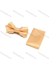 Wholesale Men's Fashion Plain Adjustable Bow Ties & Pocket Square Sets - Liuhuamall
