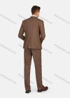 Wholesale Men's Formal Lapel Plaid Pockets Blazer & Double Breasted Vest & Pant 3 Pieces Suit Sets - Liuhuamall