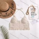 Wholesale Tied hanging neck vest suspender women's summer short inner with chest pad top backless hollow chest embroidered vest Beige Clothing Wholesale Market Liuhua