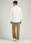 Wholesale Men's Linen Button Down Embroidery Plain Shirt - Liuhuamall