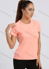 Wholesale Women's Sporty Crew Neck Short Sleeve Plain Quick-dry Breathable Athletic T-shirt - Liuhuamall