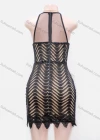 Wholesale Women's Guipure Lace Sheer Mesh Zip Back Short Cami Dress - Liuhuamall