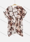 Wholesale Women's Summer Floral Print Round Neck Drop Shoulder Short Sleeve Top - Liuhuamall