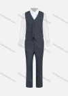 Wholesale Kid's Formal Lapel Pockets Plaid Print Single Breasted Blazer & Vest & Pant 3 Pieces Suit Set 31983-195# - Liuhuamall