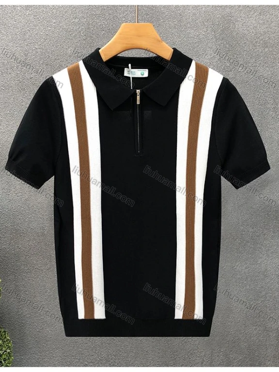 Wholesale Oscar factory business men's cropped polo shirt is comfortable and breathable.