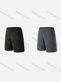 Wholesale Men's Athletic Workout Plain Elastic Waist Shorts 11017#, LIUHUA CLOTHING WHOLESALE