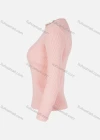 Wholesale Women's Plain Keyhole Neck Pearl & Rhinestone Decor Rib-knit Sweater - Liuhuamall