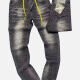 Men's Casual Distressed Ripped Pockets Long Denim Jeans 0003# Clothing Wholesale Market -LIUHUA