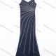 Wholesale Women's Evening Glamorous Rhinestone V-Neck Spaghetti Strap Bodycon Maxi Dress #25090 Navy Clothing Wholesale Market Liuhua